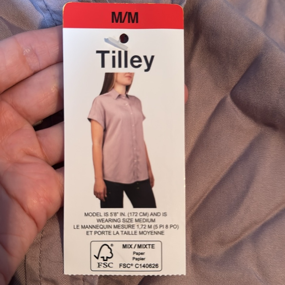 Tilley Tencel Feels So Right Shirt Purple Size Medium - Picture 3 of 4